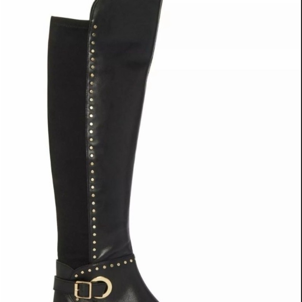 Vince Camuto Women's Paterra Round-toe Riding Boots BLACK Size 6.5
